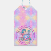 Mermaid 2e verjaardag: De verandering geeft Tekst  Cadeaulabel (Voorkant)