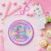 Mermaid 2e verjaardag: De verandering geeft Tekst  Papieren Bordje (Feest)