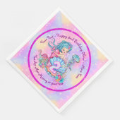 Mermaid 2e verjaardag: De verandering geeft Tekst  Servet (Hoek)