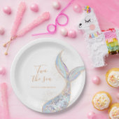 Mermaid 2e verjaardag papieren bordje (Feest)