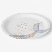 Mermaid 2e verjaardag papieren bordje (Gekanteld)