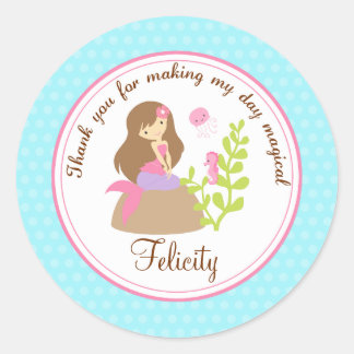 Mermaid 2inch ronde, gepersonaliseerde favoriete t ronde sticker