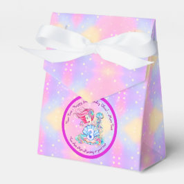 Mermaid 3rd Birthday-wijziging Geef tekst aan Pers Bedankdoosjes