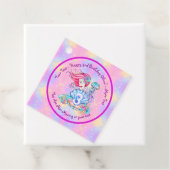 Mermaid 3rd Birthday-wijziging Geef tekst aan Pers Bedankjes Labels (In situ)