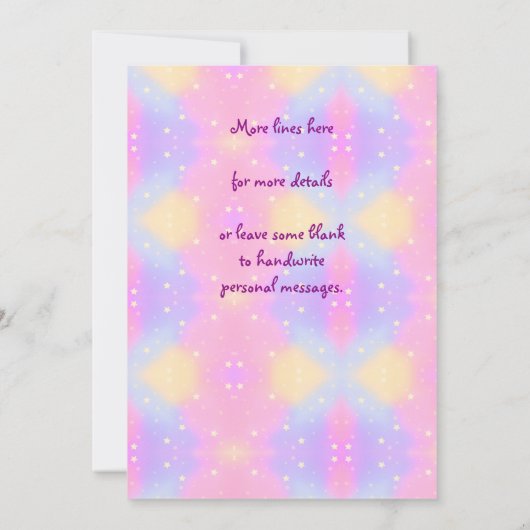 Mermaid 3rd Birthday-wijziging Geef tekst aan Pers Bedankkaart (Achterkant)