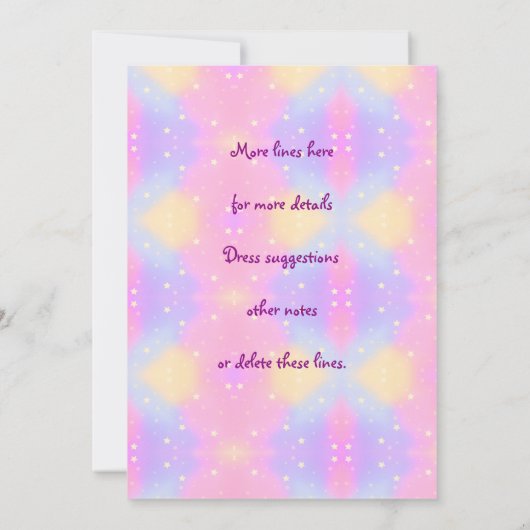 Mermaid 3rd Birthday-wijziging Geef tekst aan Pers Kaart (Achterkant)