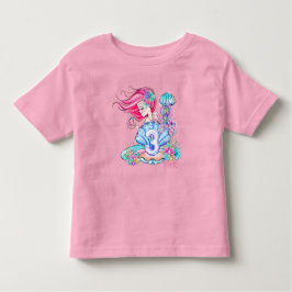 Mermaid 3rd Birthday-wijziging Geef tekst aan Pers Kinder Shirts
