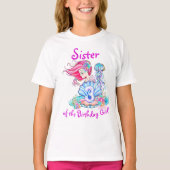 Mermaid 3rd Birthday-wijziging Geef tekst aan Pers T-shirt (Voorkant)