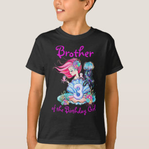 Mermaid 3rd Birthday-wijziging Geef tekst aan Pers T-shirt