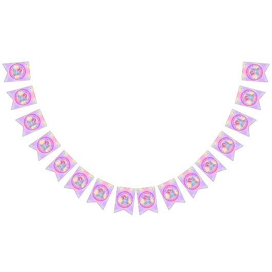 Mermaid 3rd Birthday-wijziging Geef tekst aan Pers Vlaggetjes (Alle)