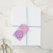 Mermaid 4th Birthday Change geeft Tekst aan Person Cadeaulabel (Met Touw)