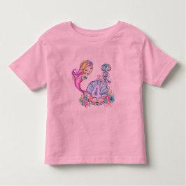 Mermaid 4th Birthday Toddler T-shirt