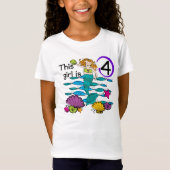 Mermaid 4th Birthday Tshirts en cadeaus (Voorkant)