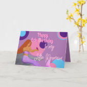 Mermaid 8th Birthday Card for Daughter Kaart (Gele Bloem)
