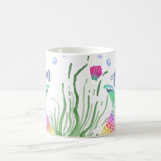 Mermaid aangepaste naam Mok (Center)