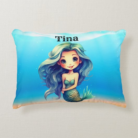 Mermaid Accent Kussen (Voorkant)