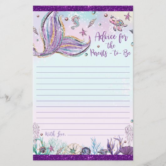 Mermaid Advice for the Ouents to be Message Card (Voorkant)