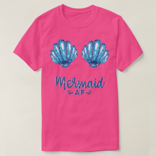 Mermaid Af Funny Seashell Bra Bikiny Party T-shirt (Design voorkant)