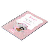 Mermaid African American Baby Pink Shell Pearls Notitieboek (Linkerzijde)