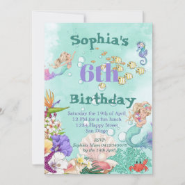 Mermaid Age klaagt groen onder de Zee van de geboo Kaart