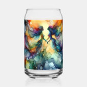 Mermaid Alcohol Ink Blikvorm Glas (Voorkant)