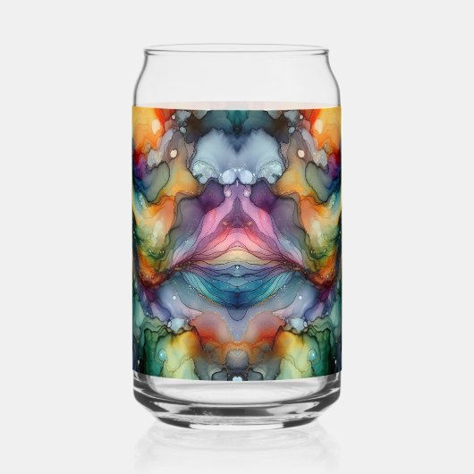 Mermaid Alcohol Ink Blikvorm Glas (Rechts)