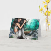 Mermaid Allure Wenskaart Kaart (Gele Bloem)