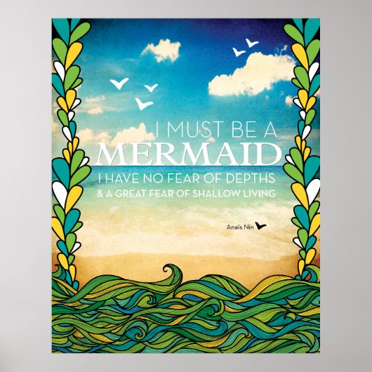 Mermaid - Anais Nin Poster (Voorkant)
