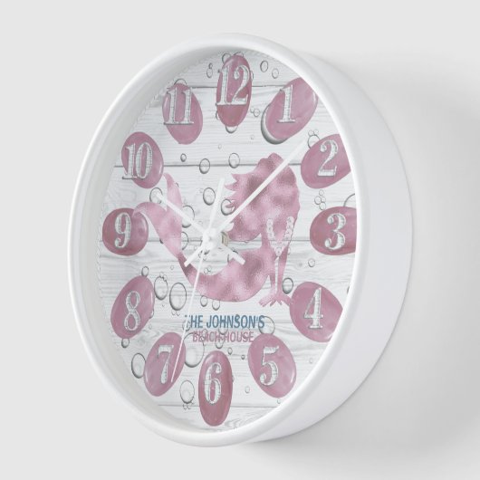 Mermaid and Beach Wood Nautical - Roze (Hoek)