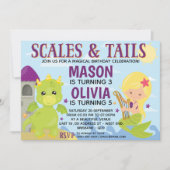 Mermaid and Dragon Birthday Kaart (Voorkant)