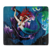 Mermaid and Dragon Friend Snijplank (Voorkant)