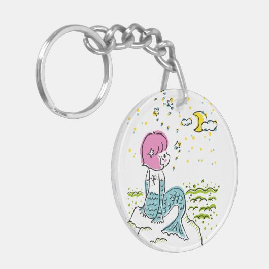 Mermaid and Dragon  Sleutelhanger (Voorkant Links)