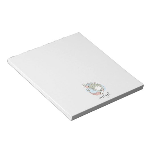 Mermaid and Fish Kind op maat Notitieblok (Schuin)