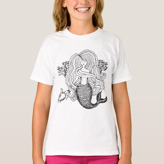 Mermaid and Friends Sketch T-shirt (Voorkant)