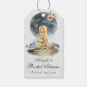 Mermaid and Full Moon Beach Vrijgezellenfeest Favo Cadeaulabel (Achterkant)