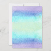 Mermaid and Narwhal Baby shower Invitation Kaart (Achterkant)