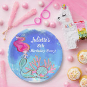 Mermaid and Pearl Clam Birthday Papieren Bordje (Feest)