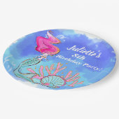 Mermaid and Pearl Clam Birthday Papieren Bordje (Gekanteld)