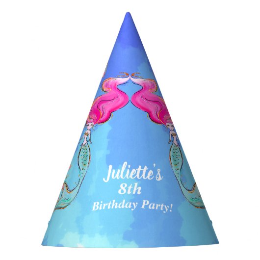 Mermaid and Pearl Clam Feesthoedjes (Voorkant)