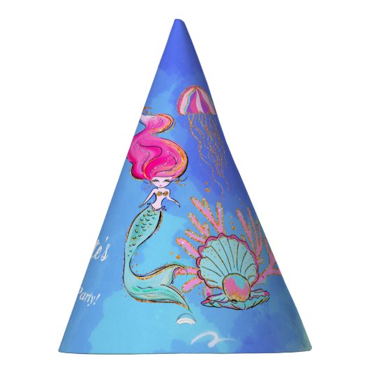 Mermaid and Pearl Clam Feesthoedjes (Rechts)