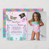 Mermaid and Pirate - Hartelijk dank voor uw kaart (Voorkant / Achterkant)