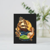 Mermaid and Pirate Ship Briefkaart (Staand voorkant)
