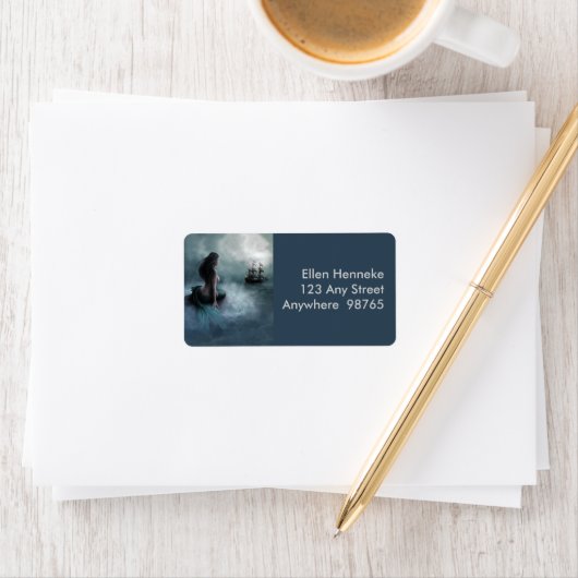 Mermaid and Pirate Ship Etiket (Insitu)