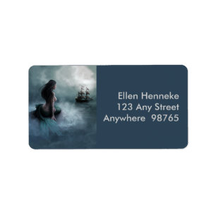 Mermaid and Pirate Ship Etiket