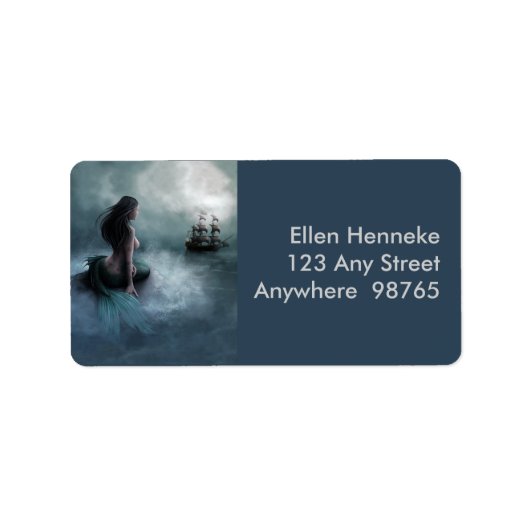 Mermaid and Pirate Ship Etiket (Voorkant)