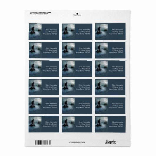 Mermaid and Pirate Ship Etiket (Full Sheet)