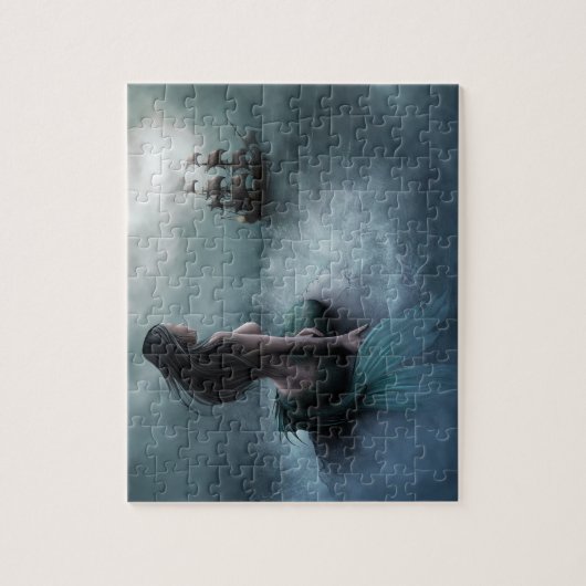 Mermaid and Pirate Ship Jigzaag Puzzle Legpuzzel (Verticaal)