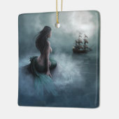 Mermaid and Pirate Ship Keramisch Ornament (Links)