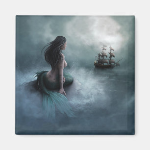 Mermaid and Pirate Ship Magneet
