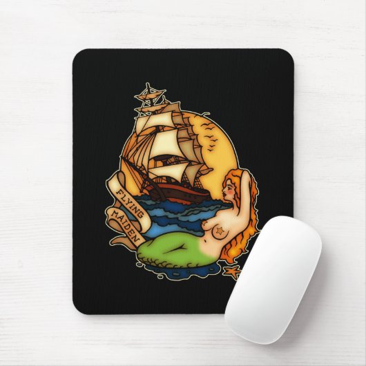 Mermaid and Pirate Ship Muismat (Met muis)